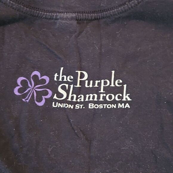 Women's large black short sleeve BOSTON t-shirt by Anvil - Picture 3 of 3